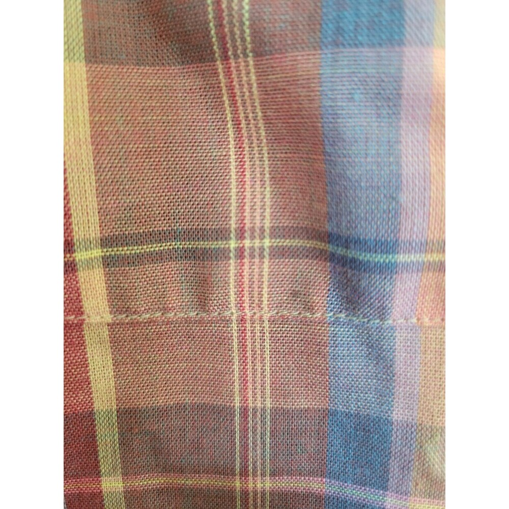 Damon Men's Plaid Button Down Long Sleeve Shirt Size Large - Picture 8 of 8